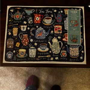 Galison Tea Time 1000-Piece Jigsaw Puzzle